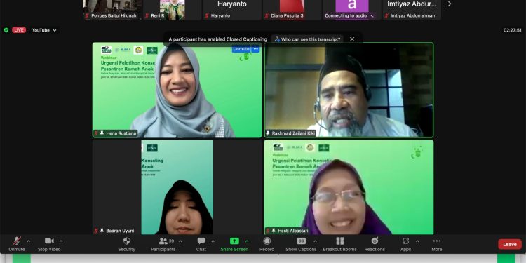 KOPERA Gelar Webinar Urgensi Pelatihan Konseling Pesantren Ramah Anak
