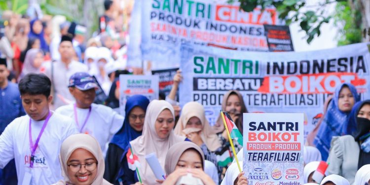 Jelang Satu Tahun Fatwa MUI tentang Dukungan Palestina, Ribuan Santri Serukan Boikot Produk Terafiliasi Israel